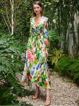 50625 Dress - Green Print (Carla Ruiz)